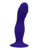 Dildo LOVING JOY 6” Silicone Dildo, bază cu ventuză pentru fixare, compatibil cu ham strap-on, lungime 15 cm, albastru