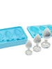 Tavă din silicon LOVING JOY Butt Plug Ice Tray, cu 3 forme tip plug anal pentru gheață, albastru