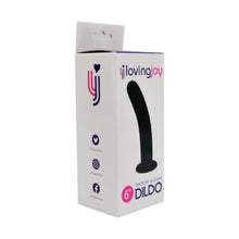 Dildo LOVING JOY 6” DILDO, curbat pentru stimularea punctului G, bază cu ventuză pentru fixare, lungime 16 cm, negru(N11511)