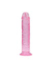 Dildo LOVING JOY 7.5” Suction Cup Dildo, design realist, bază cu ventuză, lungime 20 cm, roz transparent