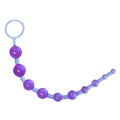Rozariu anal LovingJoy - Love Beads, din silicon, mov, 32 cm