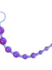 Rozariu anal LovingJoy - Love Beads, din silicon, mov, 32 cm