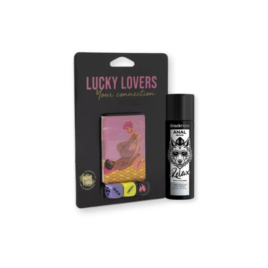 Pachet LGBTQ+: Joc Erotic SEXITIVE Lucky Lovers Your Connection, 1 buc + Lubrifiant anal pe bază de apă BLACK HOLE, 100 ml, 1 buc
