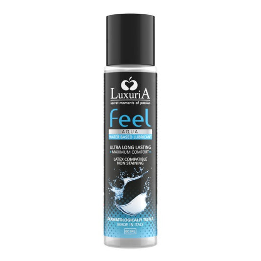 Lubrifiant LUXURIA Feel Aqua, pe bază de apă, cu efect de lungă durată, testat dermatologic, 60 ml