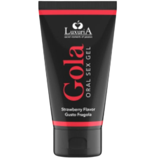 Gel pentru sex oral LUXURIA Gola Strawberry, pe bază de apă, cu aromă naturală de căpșuni, 50 ml