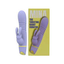 Vibrator rabbit LovingJoy MINA TIDE, din silicon, cu funcție de penetrare, 5 funcții de vibrație, rezistent la apă, culoare mov(N12560)