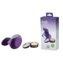 Kit MINDS OF LOVE Sweetie Massage Set, Aparat de masaj cu 10 funcții de vibrație + Lumânare de masaj Shunga + Geantă de satin