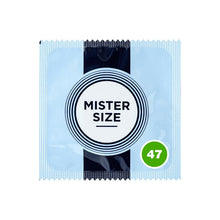 Prezervativ ultra-subțire MISTER SIZE 47, lubrifiat și rezistent, diametru 47 mm, 1 bucată