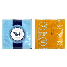 Prezervativ ultra-subțire MISTER SIZE 53, lubrifiat și rezistent, diametru 53 mm, 1 bucată