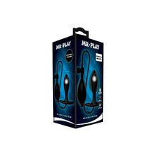 Plug anal cu pompă MR. PLAY Inflatable Anal Plug, pentru stimularea punctului P, din silicon moale, culoare negru, diametru 3.2 cm