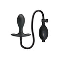 Plug anal cu pompă MR. PLAY Inflatable Anal Plug, pentru stimularea punctului P, din silicon moale, culoare negru, diametru 3.2 cm