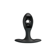 Plug anal cu pompă MR. PLAY Inflatable Anal Plug, pentru stimularea punctului P, din silicon moale, culoare negru, diametru 3.2 cm