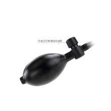 Plug anal cu pompă MR. PLAY Inflatable Anal Plug, pentru stimularea punctului P, din silicon moale, culoare negru, diametru 3.2 cm
