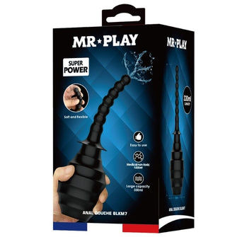 Dus anal MR PLAY - Super Power BLKM7, din cauciuc, capacitate de 330 ml, negru