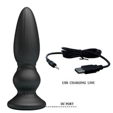 Plug anal electric MR PLAY, cu telecomanda, din silicon, cu 12 functii de vibrare, negru