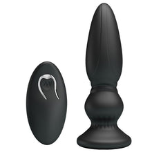 Plug anal electric MR PLAY, cu telecomanda, din silicon, cu 12 functii de vibrare, negru