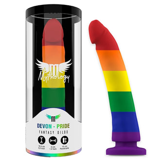 Dildo MYTHOLOGY - Devon, culoare Pride, marime M