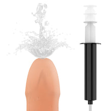 Dildo cu functie de ejaculare MYTHOLOGY Flipper Squirting Dildo, silicon moale si flexibil, culoarea pielii, 17 cm