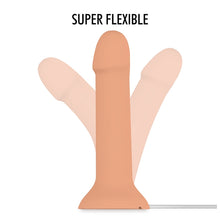 Dildo cu functie de ejaculare MYTHOLOGY Flipper Squirting Dildo, silicon moale si flexibil, culoarea pielii, 17 cm