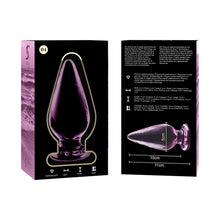 Plug anal NEBULA Series by Ibiza, din sticla, diametru 5 cm, lungime 11 cm, roz