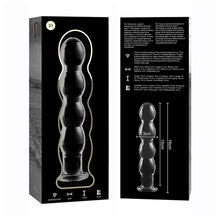 Plug anal NEBULA Series by Ibiza, din sticla, diametru 3.5 cm, lungime 16.5 cm, transparent