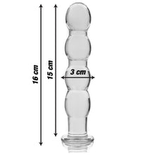 Plug anal NEBULA Series by Ibiza, din sticla, diametru 3.5 cm, lungime 16.5 cm, transparent