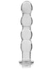 Plug anal IBIZA Nebula Model 10, din sticlă borosilicată, lungime inserabilă 15 cm, diametru 3 cm, transparent