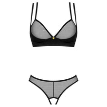 Lenjerie set 2 piese Obsessive Nesari, negru, marime M/L