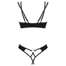 Lenjerie set 2 piese Obsessive Nesari, negru, marime M/L