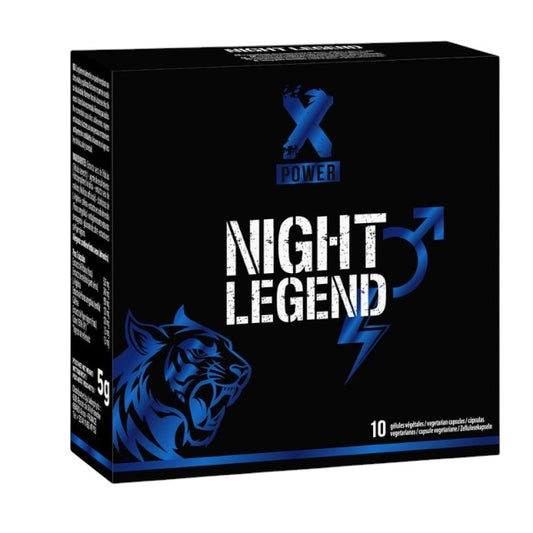Capsule XPOWER Night Legend, pentru erecții puternice, creșterea libidoului, susținerea performanței sexuale, 10 buc