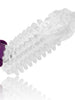 Manson OHMAMA - Dragon, pentru extensia penisului, cu mini vibrator, transparent, 12 cm