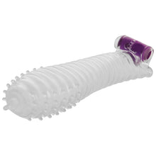 Manson OHMAMA - STRIATII, pentru extensia penisului, cu mini vibrator, transparent, 15 cm