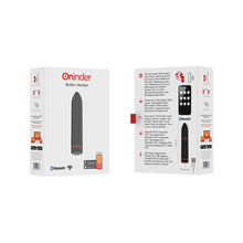 Vibrator bullet ONINDER Berlin, pentru stimularea clitorisului, control prin aplicatie, 9 functii de vibratie, rezistent la apa IPX7, negru