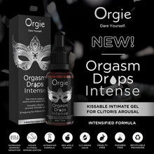 Picaturi gel intim ORGIE Orgasm Drops Intense, stimulare clitoris si exitare, 30 ml