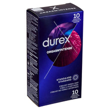 Prezervative cu striatii Durex Orgasm Intense, cu efect de stimulare clitoridiana si intensificare orgasm feminin, 56 mm, 1 cutie x 10 buc