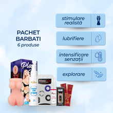 Pachet începători pentru Bărbați „Plăcerea în propriile mâini”, conține 6 produse pentru explorare intimă
