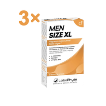 Pachet bărbați: 3 cutii capsule MENSIZE XL, LABOPHYTO, pentru mărire penis în lungime și grosime și erecție puternică, 3 x 60 capsule