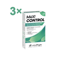 Pachet bărbați: 3 cutii capsule LABOPHYTO Maxi Control, pentru întârzierea ejaculării, cu Tribulus Terrestris și ginseng, 3 x 60 capsule