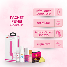 Pachet de începători pentru Femei „Primii pași spre plăcere”, conține 6 produse pentru explorare intimă