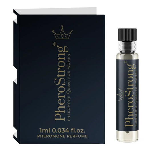 Mostră parfum cu feromoni PHEROSTRONG Queen, pentru femei, note de magnolie, rodie și ambră, 1 ml