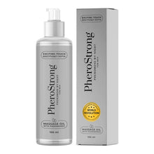 Ulei de masaj cu feromoni PHEROSTRONG Pheromone By Night For Men, pentru bărbați, note de grepfrut și mandarină, 100 ml (gri)