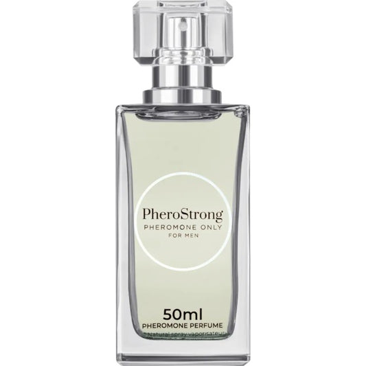 Parfum cu feromoni PHEROSTRONG Only For Men, pentru bărbați, note de mandarină, cedru și mosc alb, 50 ml