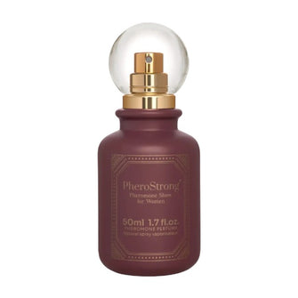 Parfum cu feromoni PHEROSTRONG Show For Women, pentru femei, note de lichior, trandafir turcesc și scorțișoară, 50 ml