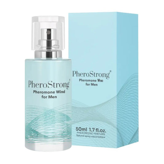 Parfum cu feromoni PHEROSTRONG Wind For Men, pentru bărbați, note de angelica, bergamotă și mosc, 50 ml