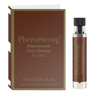 Mostră parfum cu feromoni PHEROSTRONG Your Choice, pentru bărbați, cu note de vanilie, lavandă și lămâie, 1 ml