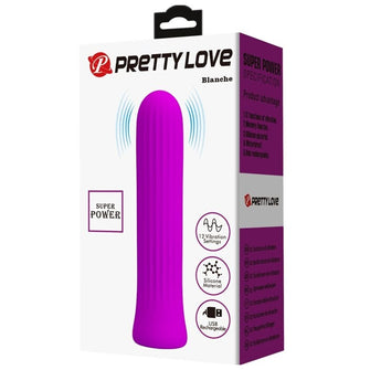 Vibrator Bullet PRETTY LOVE - BLANCHE Pink reincarcabil, cu 12 functii de vibratii