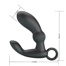 Vibrator anal PRETTY LOVE - CAYLA, silicon, negru, 12 functii de vibrare