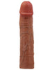 Manșon realist PRETTY LOVE CHELSEA, pentru extensia penisului, material moale și rezistent la apă, lungime 22.5 cm, maro