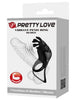 Inel vibrator pentru penis PRETTY LOVE - RUBEN, din silicon, negru, 7 functii de vibrare