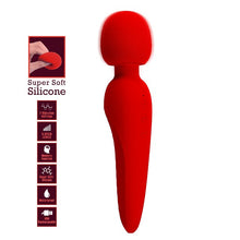 Aparat de masaj tip Hitachi PRETTY LOVE Meredith, 7 funcții de vibrație, design elegant, rezistent la apă, din silicon moale, culoare roșu